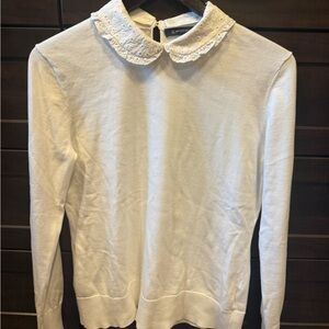 Brooks Brothers White Crew Neck Sweater